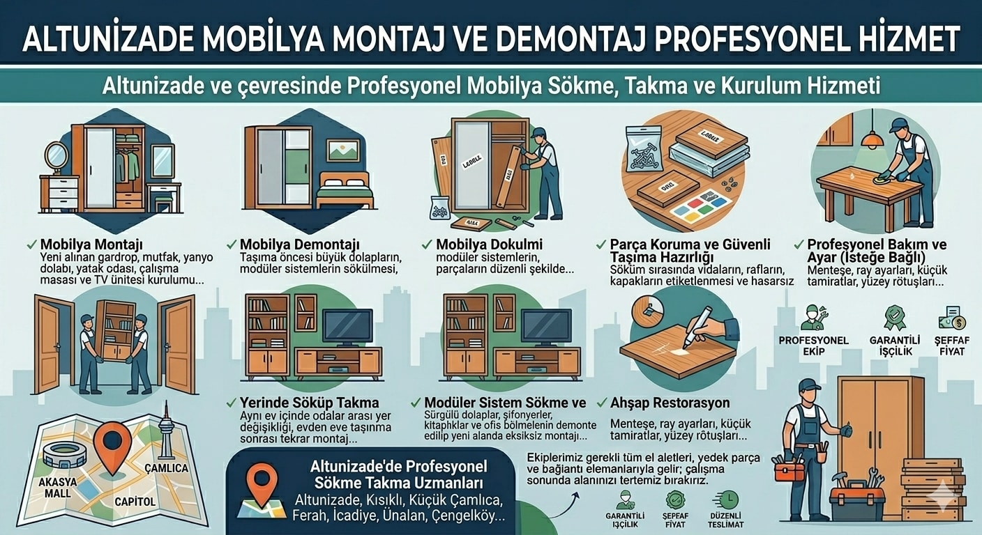 Altunizade Mobilya Montaj ve Demontaj Profesyonel Hizmet