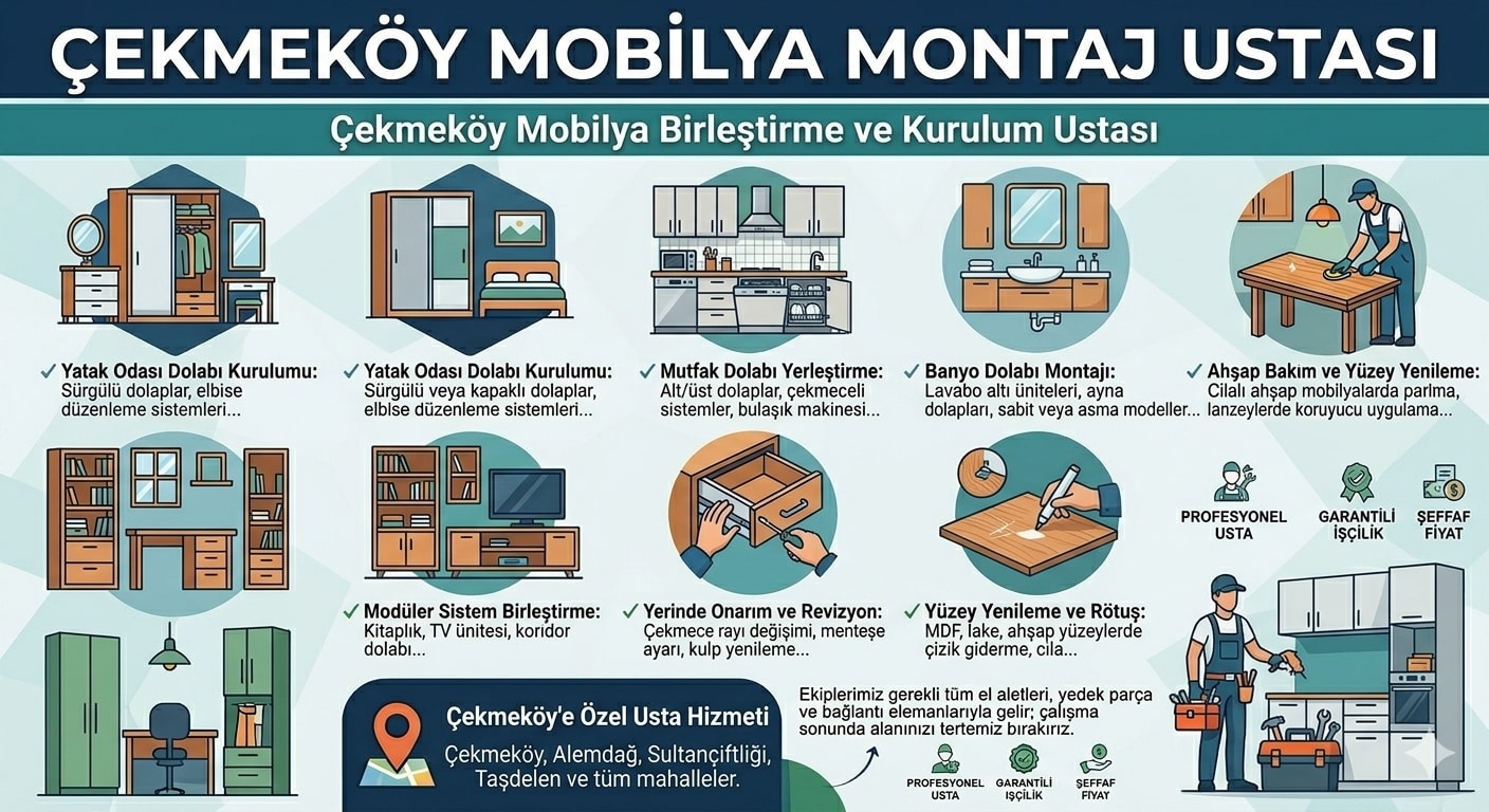 Çekmeköy Mobilya Montaj Ustası