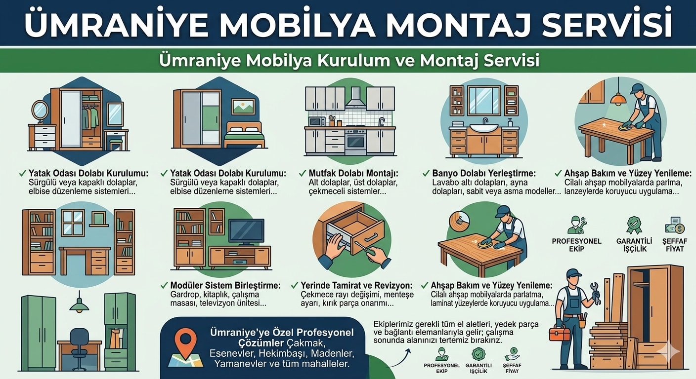Ümraniye Mobilya Montaj Servisi