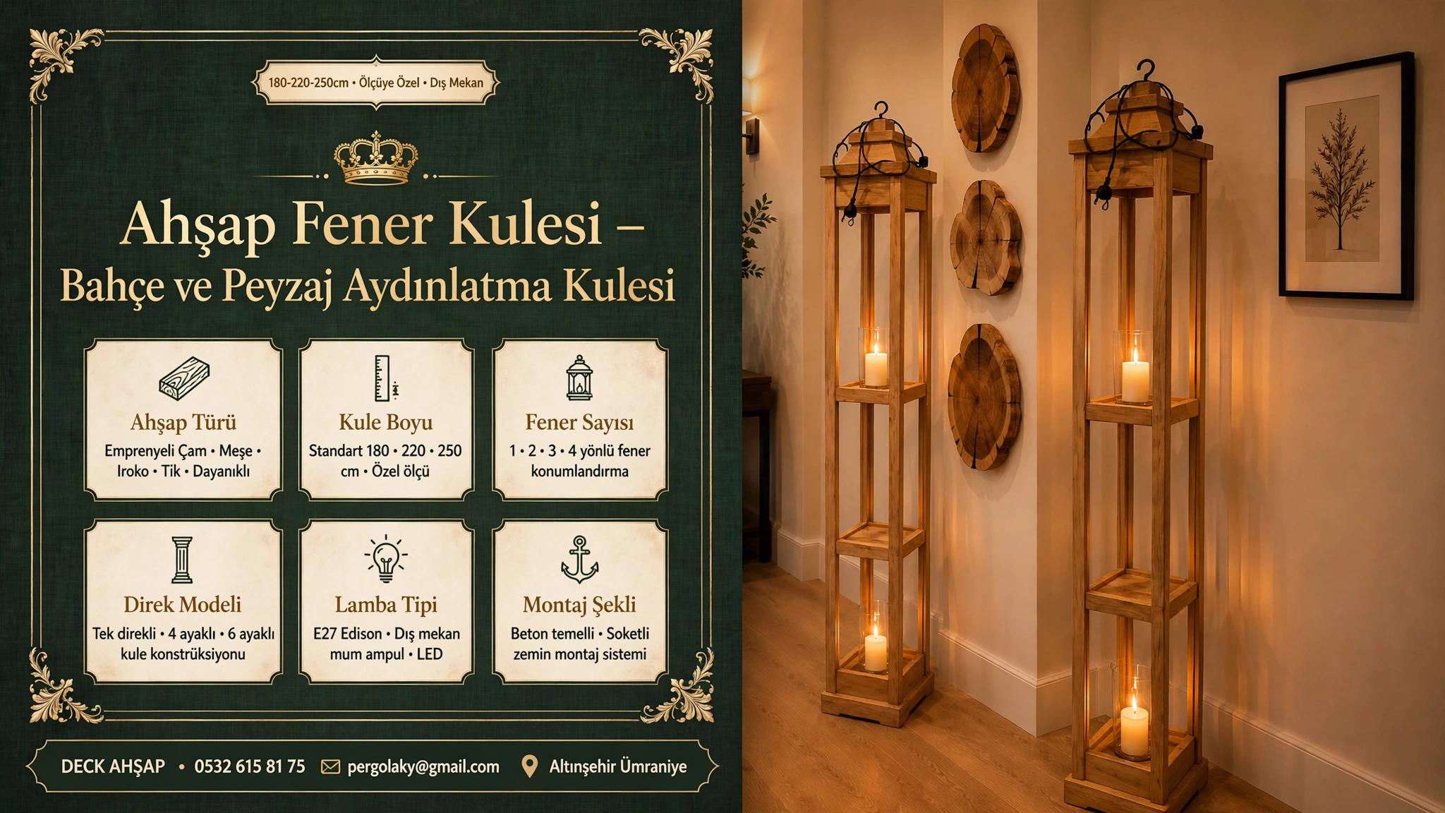 Ahşap Fener Kulesi | Bahçe Tipi Fener Kulesi Modelleri