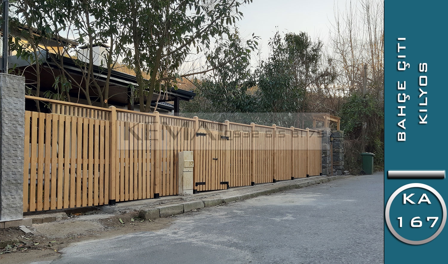 Çit Modern Ahşap Bahçe Çiti & Kapı Sistemi (Kilyos Projesi - KA 167 Serisi)