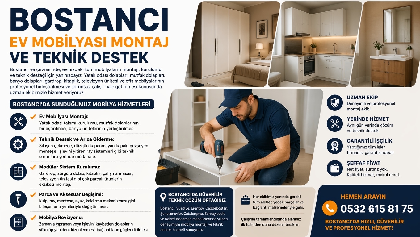 Bostancı Ev Mobilyası Montaj ve Teknik Destek