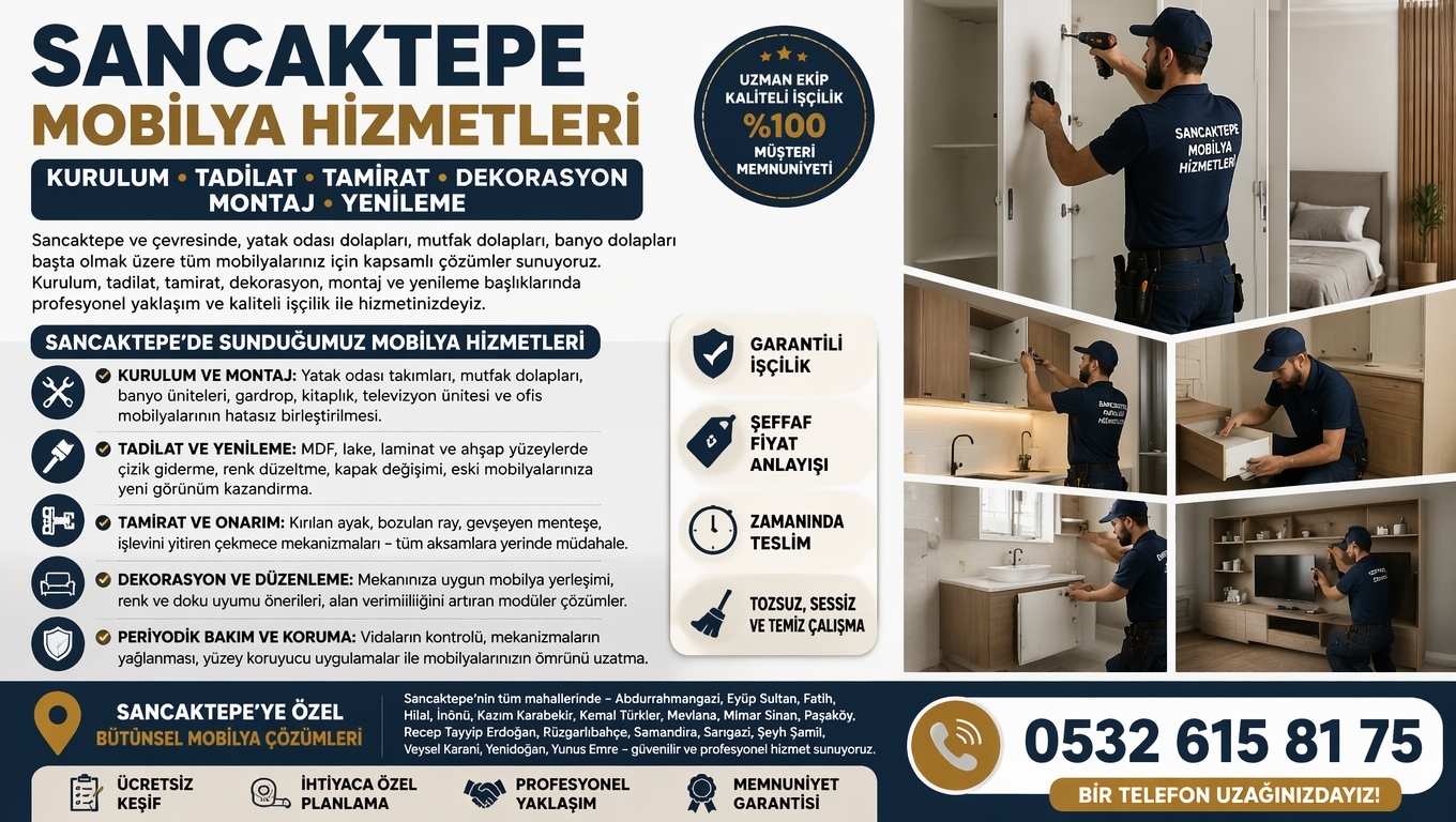 Sancaktepe Mobilya Tamirat ve Montaj Hizmeti